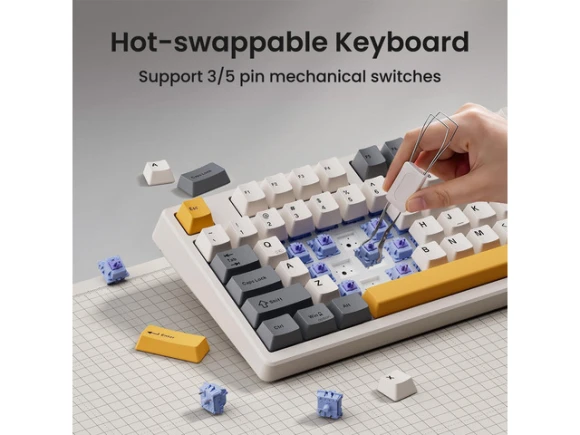 75% Wireless Mechanical Keyboard — Bluetooth Keyboard, Kisnt