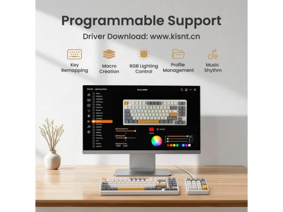 75% Wireless Mechanical Keyboard — Bluetooth Keyboard, Kisnt