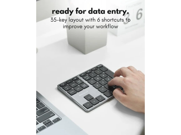 Bluetooth Number Pad Aluminum Numeric Keypad — Bluetooth Keyboard, Macally