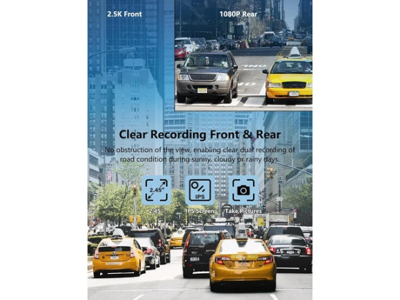 Front and Rear Dash Camera with 32GB SD Card — Dash Cam, ilepo