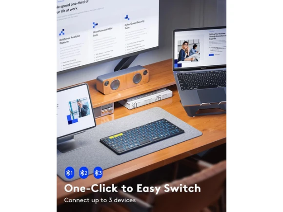 Full-size Foldable Bluetooth Keyboard with Backlight — Bluetooth Keyboard, Samsers