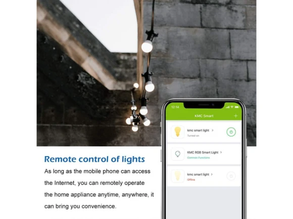 2-Pack Smart LED Light Bulbs, A19, E26 — Smart Light Bulb, KMC