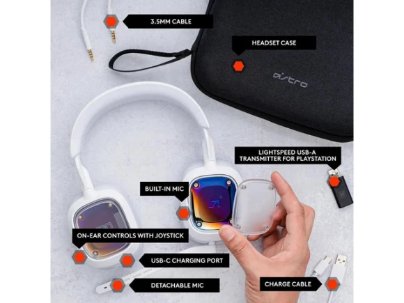 White Wireless Gaming Headset — Wireless Earbuds, Logitech