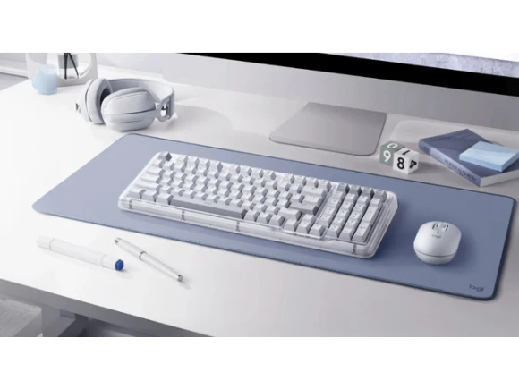 White Wireless Mechanical Keyboard — Bluetooth Keyboard, Logitech