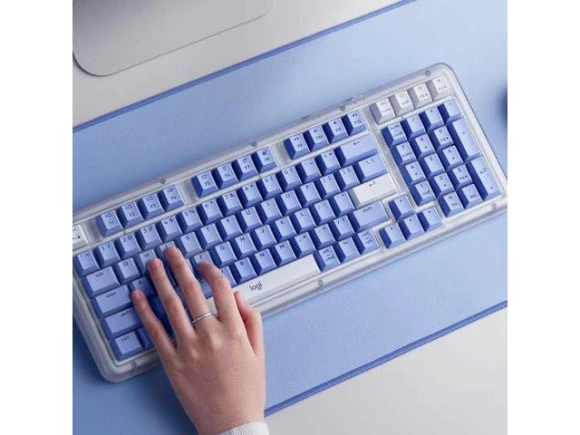 Wireless Mechanical Keyboard, Purple — Bluetooth Keyboard, Logitech