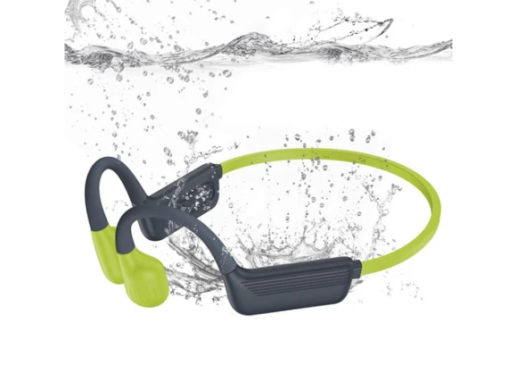 Bone-Conduction Swimming Headphones, Turquoise, 32 GB — Wireless Earbuds, LiteSurge