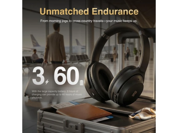 Wireless over-ear Bluetooth headphones — Wireless Earbuds, Generic Logic, Inc.