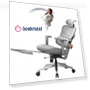 Превью Ergonomic Chair with Adjustable Backrest, Armrest, Headrest, and Footrest - Grey — Desk Chairs, NEWTRAL