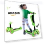 Превью 3-Wheeled Scooter for Kids with LED Lights and Foldable Seat — Balance Bikes, Hurtle