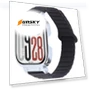 Превью Metal Silver Frame Integrated I-shaped Magnetic Silicone Watch Band — Fitness Bands, Redmi