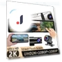 12-inch Touch Screen QHD 2K Triple Lens Dash Cam Mirror — Rearview Cameras for Cars, Simplistic Living Home