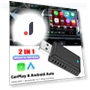 Carplay Android Auto 2-in-1 AI Box Adapter — Stereo Receivers, Auto Launcher
