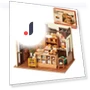 Miniature Dollhouse Kit with LED Light — Doll Crafting, Robotime
