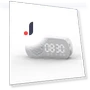 Wireless Smart Speaker Bluetooth Mirror Alarm Clock Mini Desk Watch AI Card Radio — Clock Radios, DIYelecs