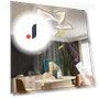 Modern LED Ceiling Fan with Light — Ceiling Fan Wall Controls, Seahorse Home