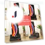 Desktop Walking Pendulum Shaker — Executive Desk, Rainbow Rain