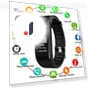 Waterproof Bluetooth Heart Rate Monitor Sleep Fitness Smart Band — Wearable Accessories, Puntos Electronics