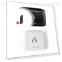 Portable Air Humidifier with Auto Shut-off and LED Flame Diffuser — Air Moisturizers, Luminaire Lighting Mall