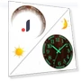 12-inch Glowing Wooden Wall Clock — Wall, Stone Home