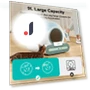Smart Self-Cleaning Cat Litter Box — Waste Bins, Rainbow Rain