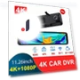 Full Screen 4K 12 Rear View Mirror with Dual Recording Dash Cam — Rearview Safety Systems, AI Supermarket