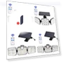 Three-Headed Solar-Powered LED Wall Light with Motion Sensor — Outdoor Security & Flood Lighting, AI Supermarket