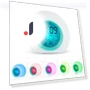 7 Color Round LED Digital Alarm Clock with Touch Control — Clocks, DC-HOME Textile