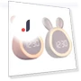 Cute Rabbit Alarm Clock with Night Light — Clocks, DC-HOME Textile