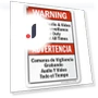 Warning - Audio & Video Surveillance On Duty At All Times Bilingual Sign — Signs, SmartSign