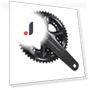 175mm 52x36T Crankset with Power Sensor — , SHIMANO