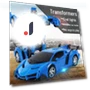 Remote Control Transforming Police Car Robot Toy — Interactive Figures & Robots, Super Go