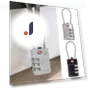 Portable Smart Combination Lock Padlock with Steel Cable — Luggage Locks, SZmohan