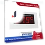 Large LED Digital Thermometer with Smart Temperature and Humidity Alert — Home Climate Control, Discount Domain