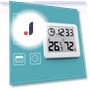 Ultra-thin Smart Home Electronic Digital Thermometer Hygrometer LCD Wall Clock — Home Climate Control, Leisure outdoor