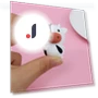 Mini Touch Design Cow Voice LED Fluorescent Keychain — Keychains, fujiannanandao