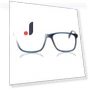 Square Glossy Dark Blue Eyeglasses — Reading Glasses, SmartBuy Collection