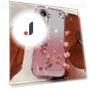 Gradient Glitter Cell Phone Case with Flower Rhinestone Decor — Mobile Devices & Accessories, KADEM