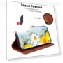 PU Leather Card Holder Flower Imprinted Phone Cover — Flip Cases, Smartwatch 2025