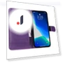 Solid Color Leather Mobile Cover Wallet Stand with Strap — Phone Accessories, Smartwatch 2025