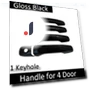 Classic Glossy Black Smart Door Handle Cover — Car Door Entry Guard