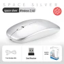 Transparent Silent Wireless Bluetooth Mouse with Rechargeable Feature for Laptops — Mouse Pads, Premium Choice