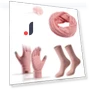 Warm Knitted Hat, Soft Touchscreen Gloves, Women's Hat, Scarf, Gloves, Socks Set — , CDjiangqi