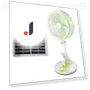 Solar-Powered Desk Fan with LED Light — Portable Cooling Solutions, Phone Needs