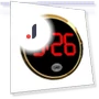 Mini Fluorescent Dashboard Clock with Touch Control — Clock, rocajijian