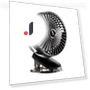 Mini Clip-on Fan with Digital Display — Portable Cooling Solutions, HOMEKA