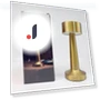 Retro Vintage Touch Dimmer Rechargeable Battery Dumbbell Wireless LED Desk Lamp — Desk & Table Lighting, Zhou Yajin