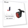 USB Rechargeable Bicycle Rear Light with Smart Brake Sensor — Bike Headlights, GIYO