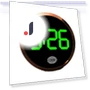 Mini Fluorescent Dashboard Clock with Touch Control — Clock, CVbmklop5