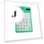 Multicolor Transparent Touch Screen Solar-Powered 8-Bit Mini Calculator — Calculators, A Surname Home