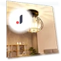 Modern Ceiling Light with Touch Control and Polished Crystal Shade — Overhead Lighting, Comfort Homeware